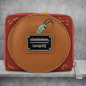 Loungefly x Spongebob Krabby Patty Plankton Zip-Around Wallet 